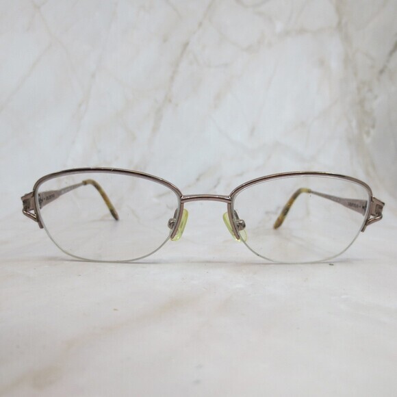 Safilo Emozioni Eyeglasses Frame E4856 Women's Brown Metal Half Rim 49-16-130